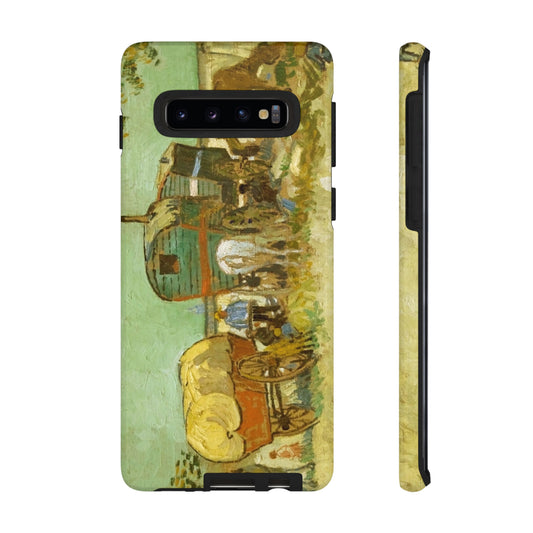 Encampment of Gypsies with Caravans by Vincent Van Gogh - Cell Phone Case