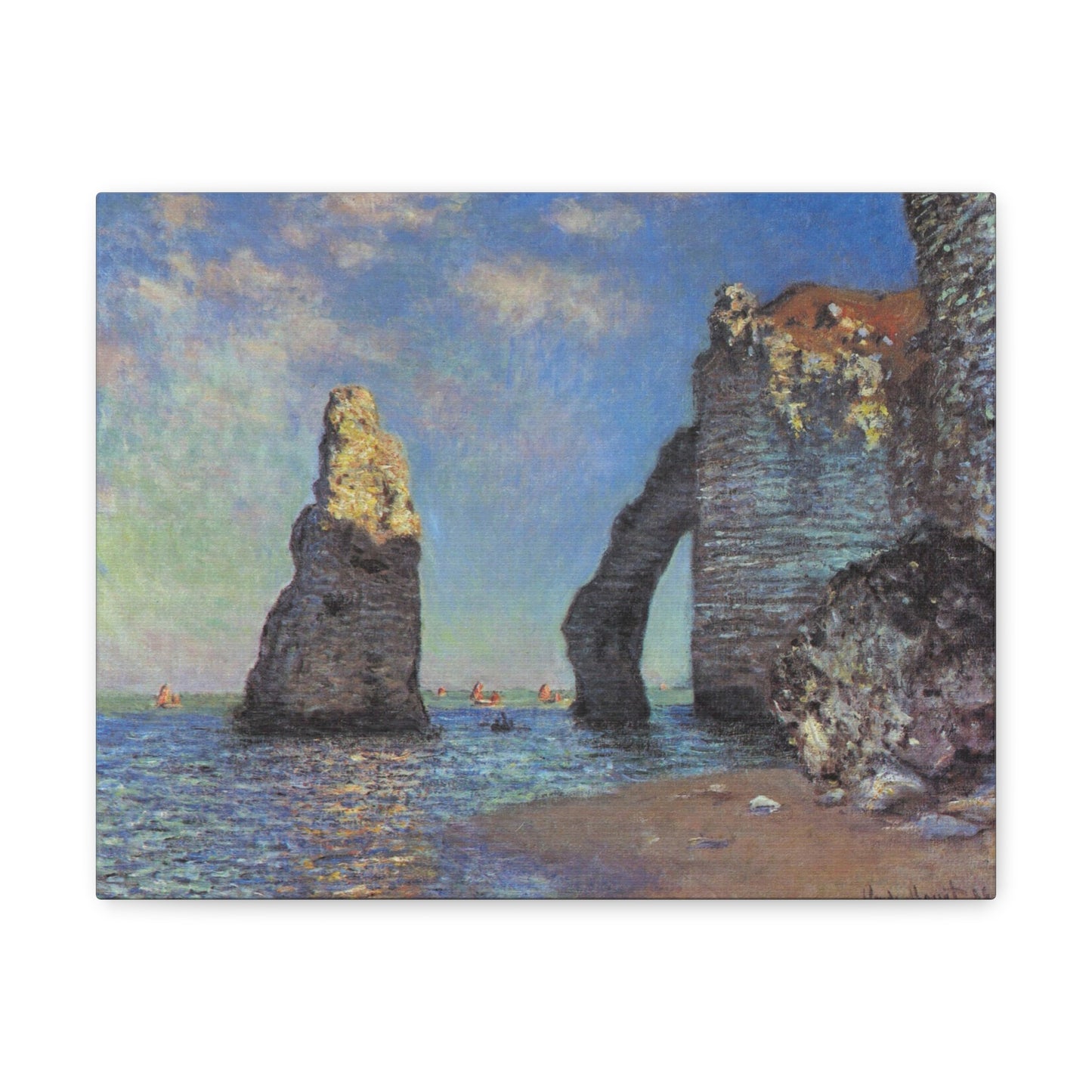 The Cliffs at Etretat by Claude Monet - Canvas Print