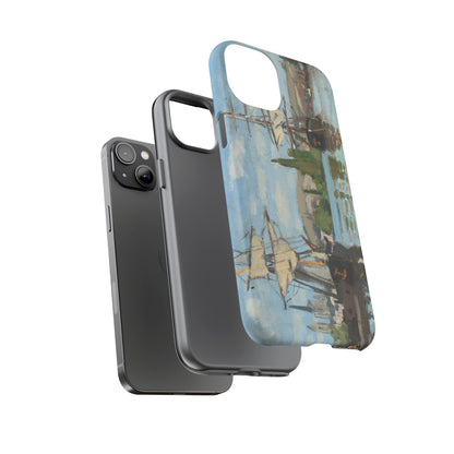 Ships Riding on the Seine at Rouen by Claude Monet - Cell Phone Case