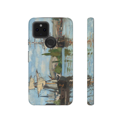 Ships Riding on the Seine at Rouen by Claude Monet - Cell Phone Case