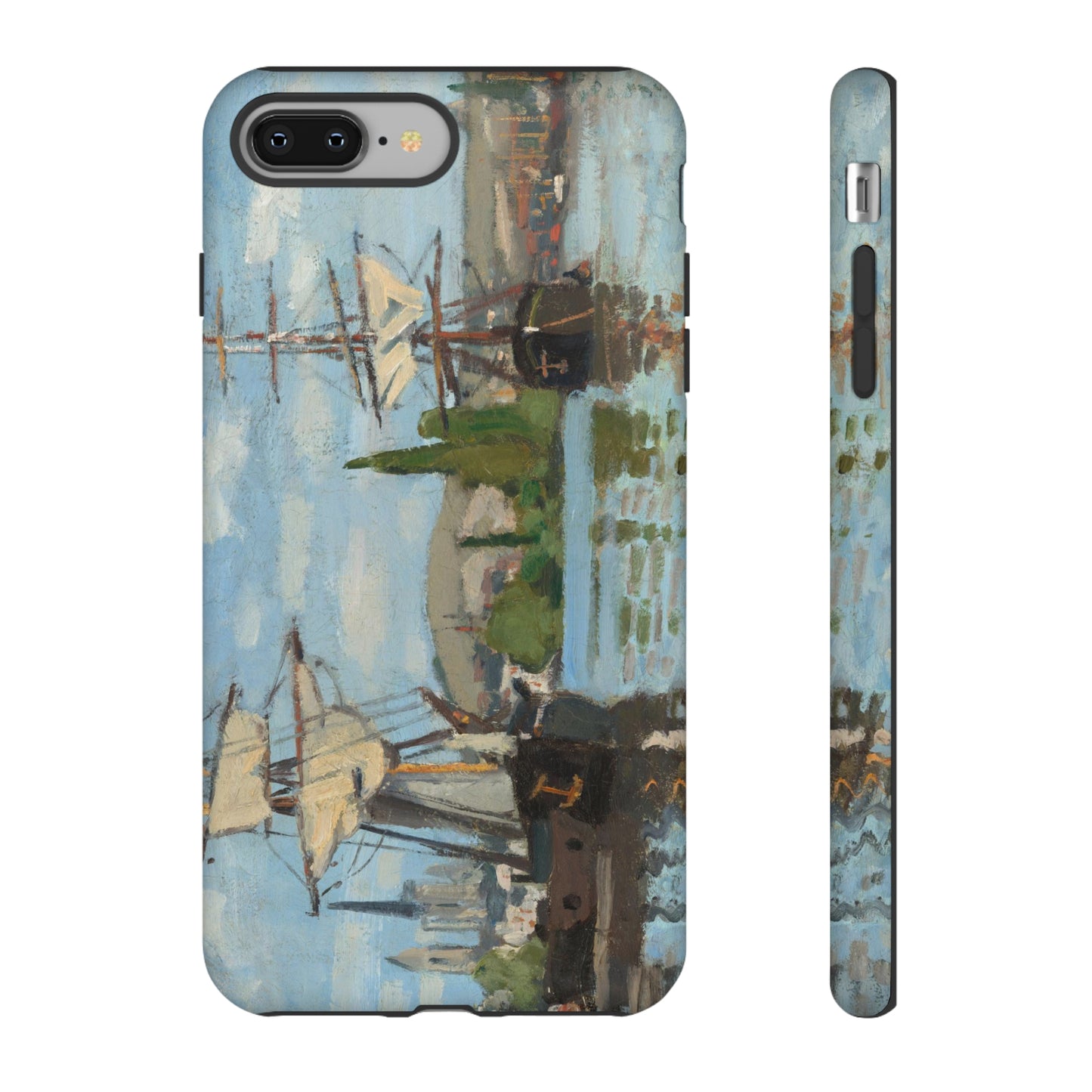 Ships Riding on the Seine at Rouen by Claude Monet - Cell Phone Case