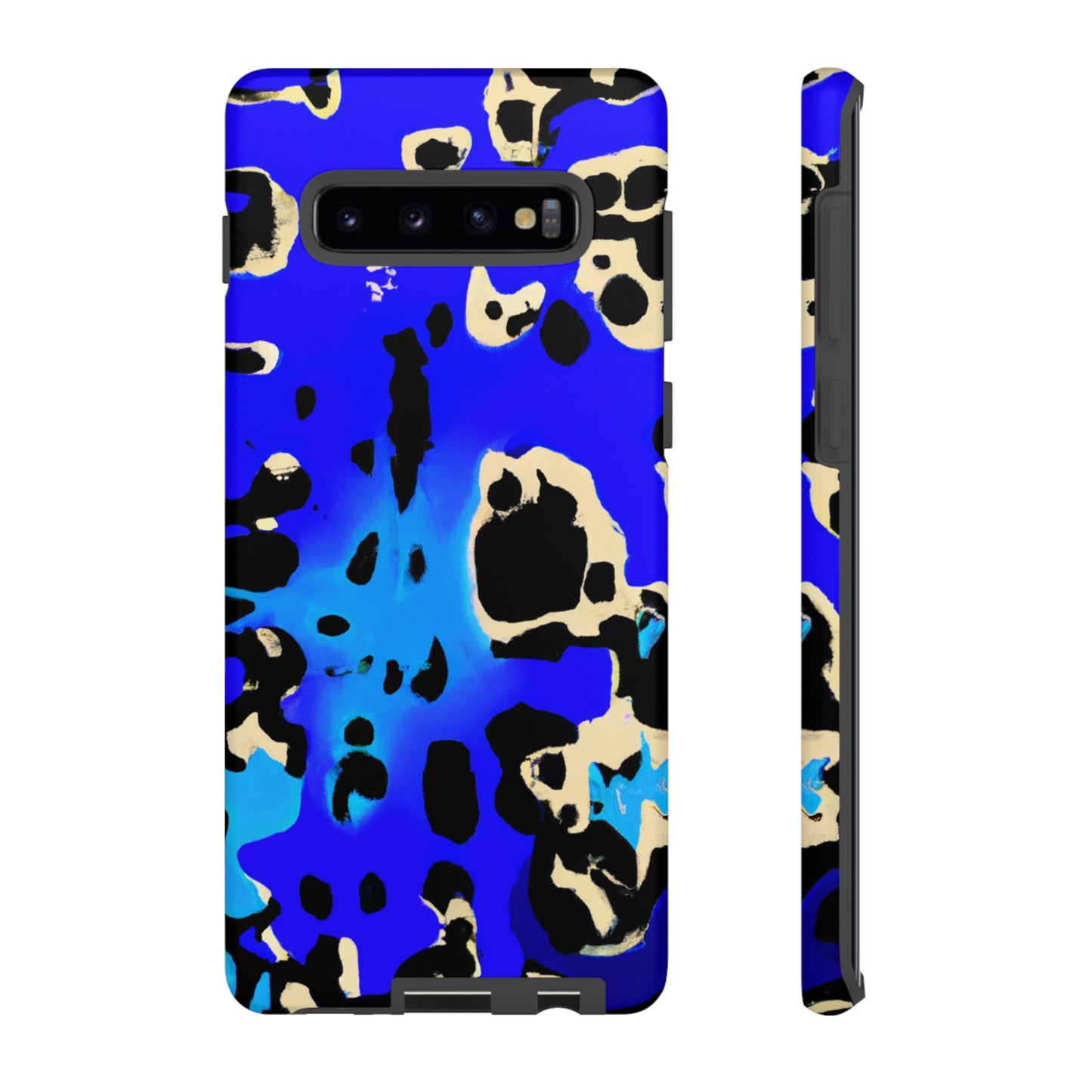 Blue Leopard AI Generated - Cell Phone Case