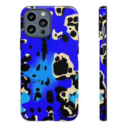 Blue Leopard AI Generated - Cell Phone Case