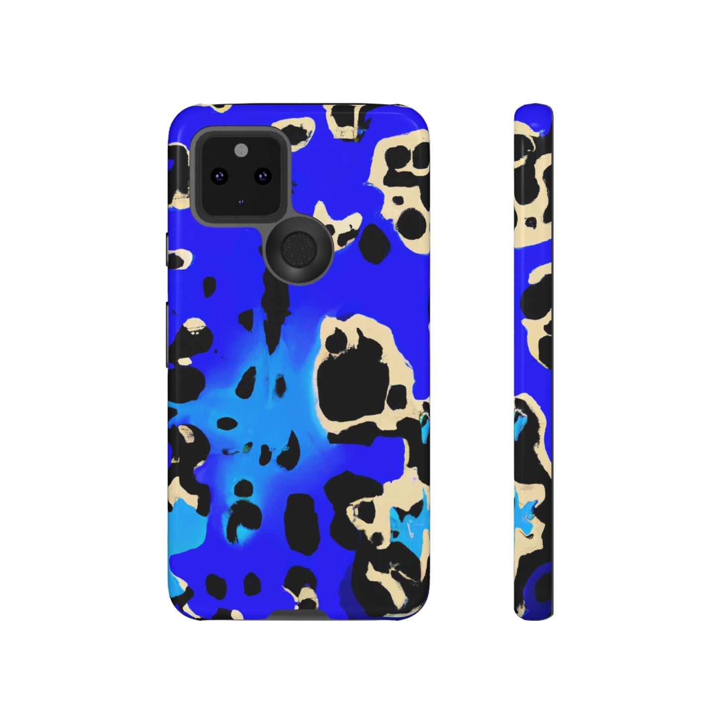 Blue Leopard AI Generated - Cell Phone Case